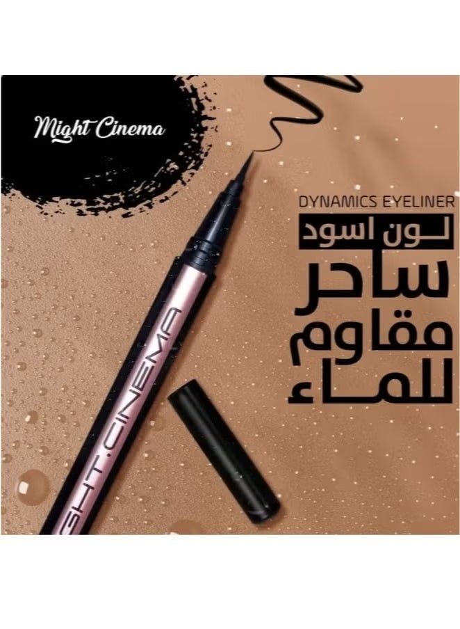 Might Cinema Dynamic Eyeliner – Intense Black Pencil with Long-Lasting Precision Brush - Image 2